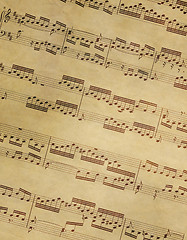 Image showing old music on parchment