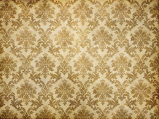 Image showing vintage damask wallpaper