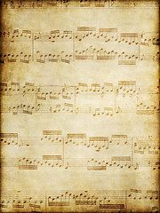 Image showing old music on parchment