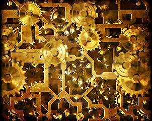 Image showing cogs and clockwork steampunk machinery