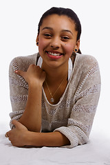 Image showing Young girl smile