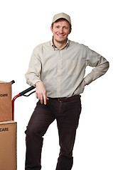 Image showing delivery man portrait