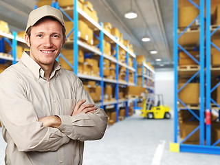 Image showing worker in warehouse