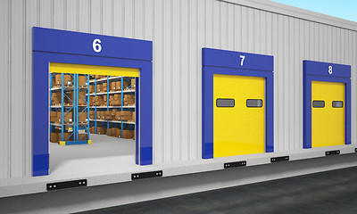 Image showing warehouse dock station