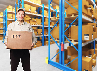 Image showing worker in warehouse