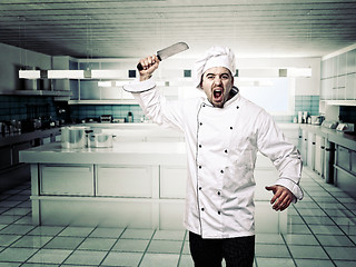 Image showing angry chef