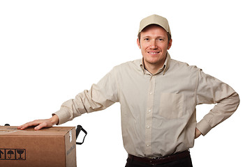 Image showing delivery man portrait