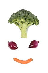 Image showing Face with vegetables middle