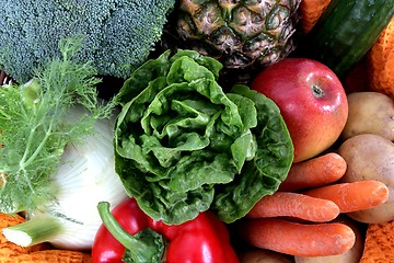 Image showing Fruits and Vegetables full frame