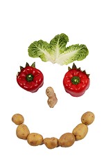 Image showing Face with vegetables big