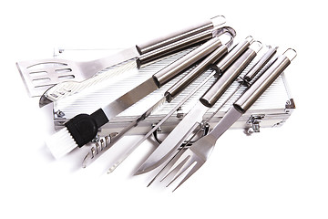 Image showing set of BBQ tools