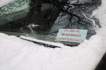 Image showing Global Warming Conference Sign