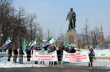 Image showing Syrian Protesters in Moscow