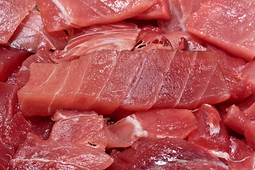 Image showing Slices of fresh tuna