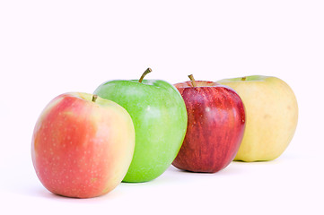 Image showing Four different apples