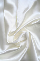 Image showing Smooth elegant white silk 