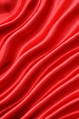 Image showing Smooth Red Silk as background