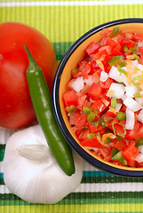 Image showing Spicy salsa with variety of ingredients