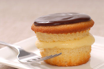 Image showing Delicious Boston Cream Cupcake