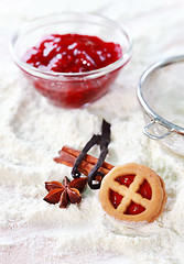 Image showing Baking ingredients for cookies