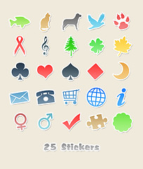 Image showing 25 different stickers for your design