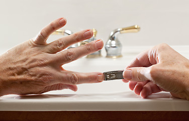Image showing Close up of nail clippers