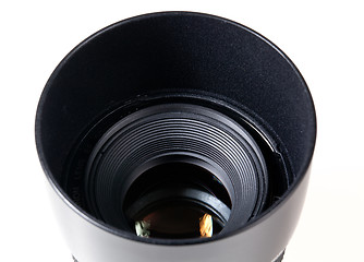 Image showing Lens hood and lens