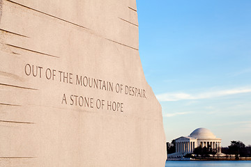 Image showing Martin Luther King Monument DC