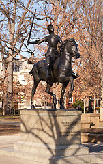 Image showing Joan d'Arc statue in Meridian Hill park