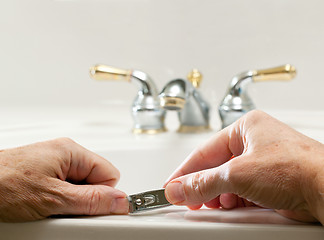 Image showing Close up of nail clippers