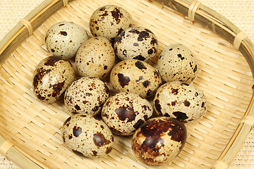 Image showing Quail eggs.