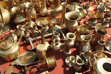 Image showing Brass pots