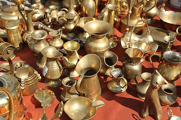 Image showing Brass pots