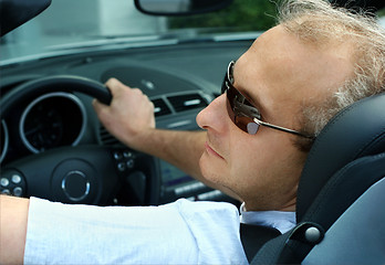 Image showing Man in the car