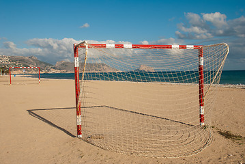 Image showing Beach football pitch