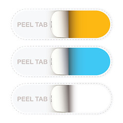 Image showing Paper peel tabs