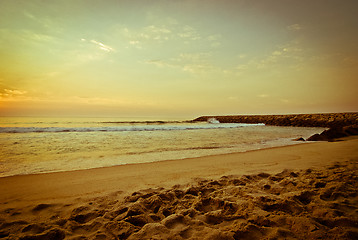 Image showing Sunset on the beach