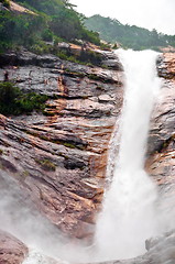 Image showing Rocky waterfall in china