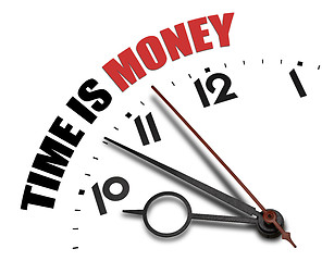 Image showing Austere time is money concept 