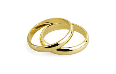 Image showing old wedding rings (clipping path )