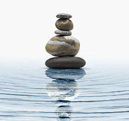 Image showing Zen stones in water