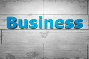 Image showing blue business on the wall