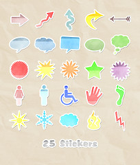 Image showing 25 different stickers for your design