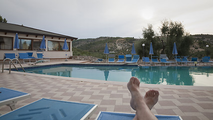 Image showing Vacation by the pool