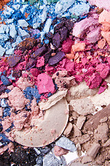 Image showing crushed eyeshadows