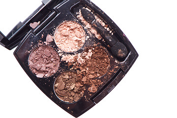 Image showing crushed compact eyeshadows