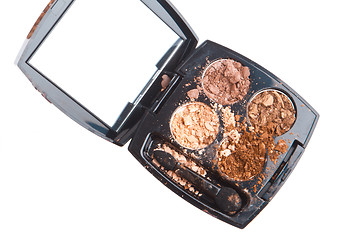 Image showing crushed compact eyeshadows