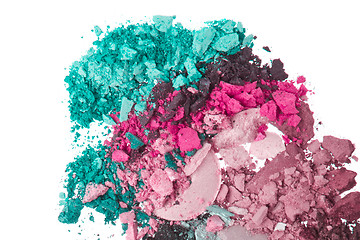 Image showing set of multicolor crushed eyeshadows