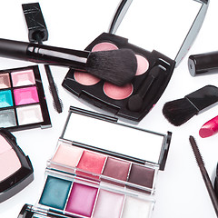 Image showing set of cosmetic makeup products