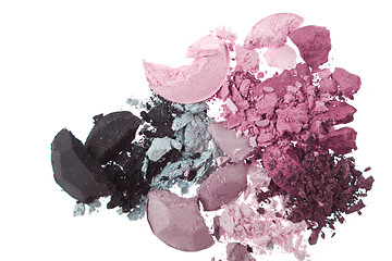 Image showing multicolored crushed eyeshadows